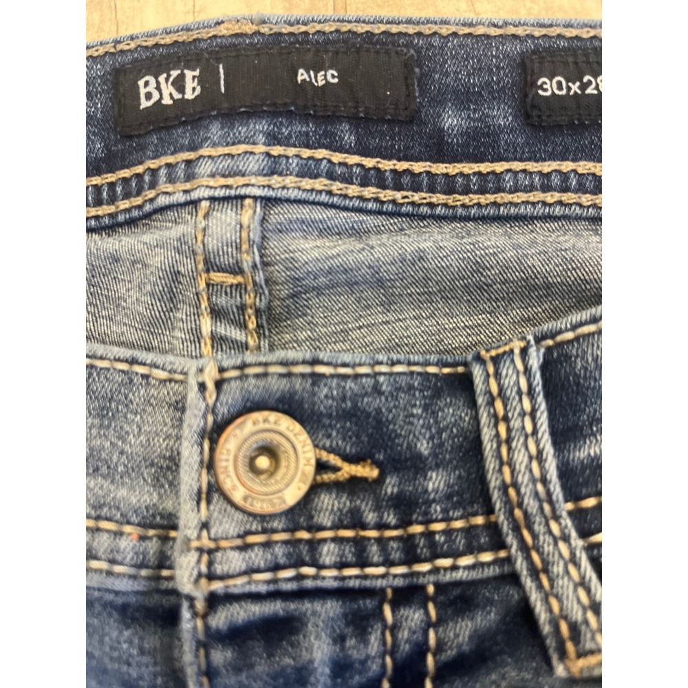 BKE Alec Slim Fit Medium Wash‎ Stretch Denim Jeans Mens 30x28 Blue